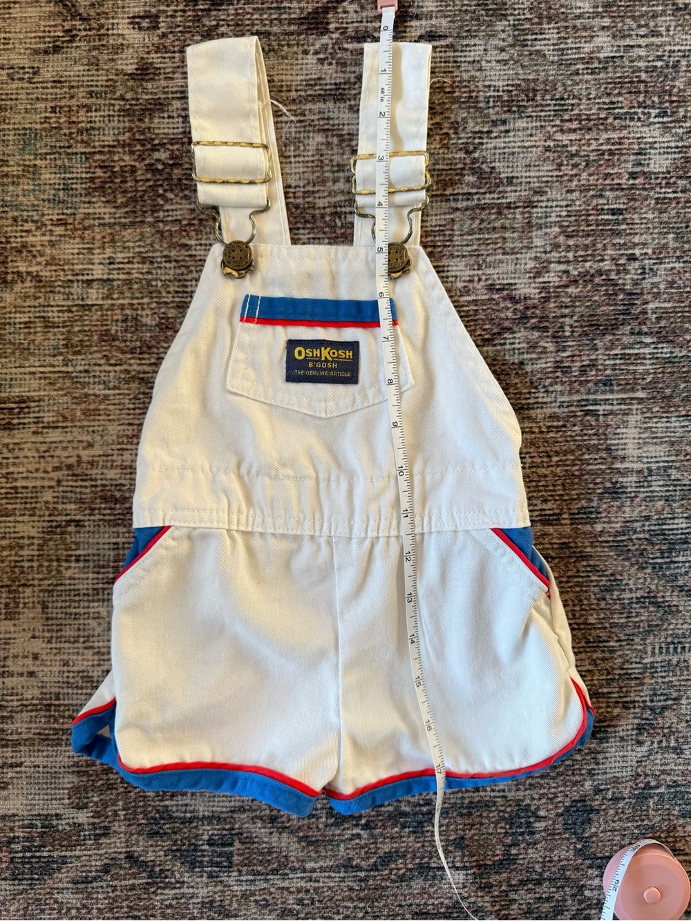Vintage Oshkosh shorts overalls size 18 months - Picture 2 of 7
